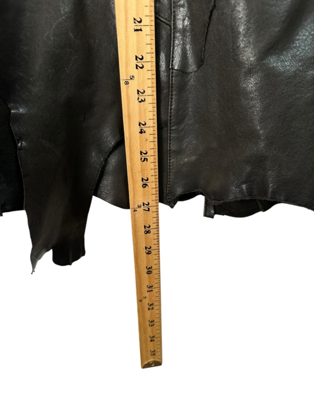 Danier Leather Skirt 10 Brown Patchwork Jagged Hem A Line Edgy Statement - Picture 10 of 14